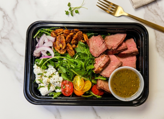 Balsamic Steak Salad w/ Candied Pecans